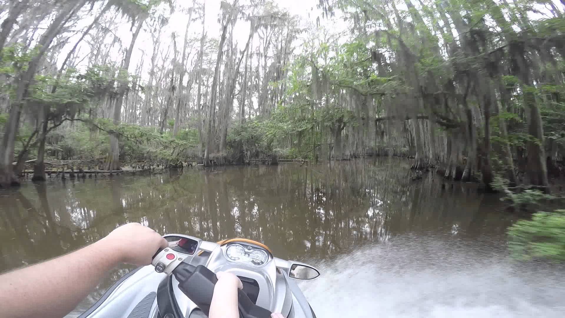 Jetski riding with Alligators at Caddo River