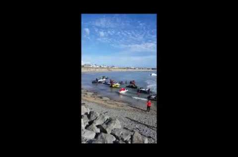 20 jetskis circumnavigate Anglesey