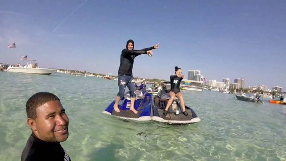 Haulover sandbar on jet ski