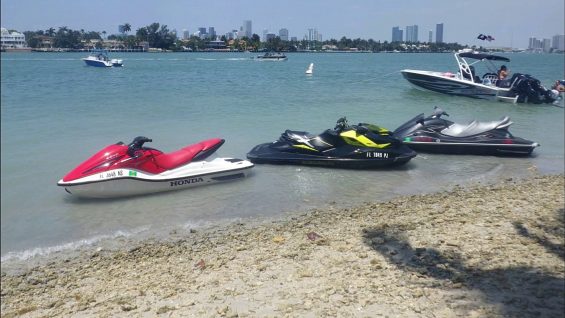 Jetski ride in Miami Beach