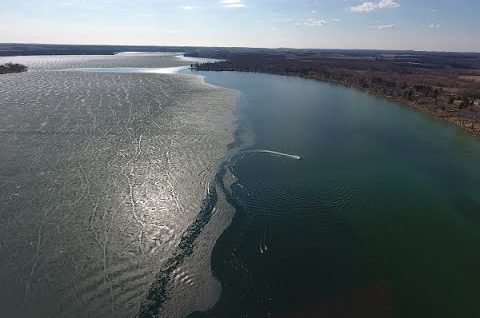 Jet Skiing with Ice – Day Before Ice Off – Pickerel Lake – Minnesota